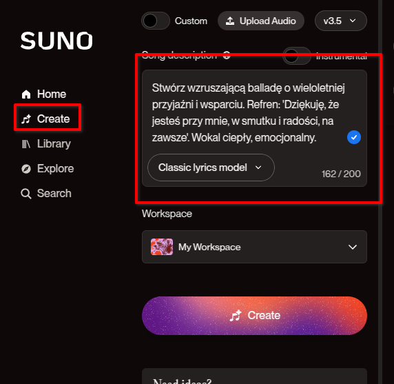 Jak stworzyć piosenkę na Walentynki dla przyjaciela, przyjaciółki, kolegi, a nawet dla dzieci za pomocą Suno AI? Mini poradnik